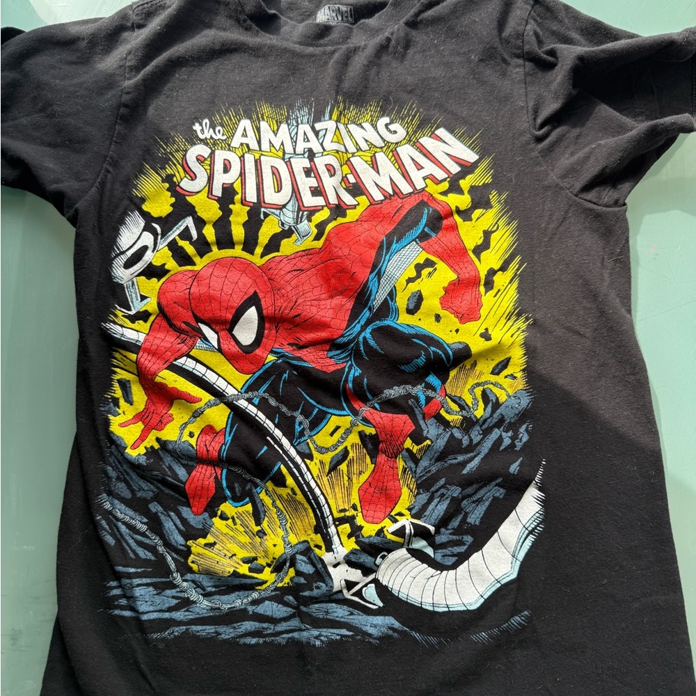 Marvel Spiderman Cotton Tee - Black, White